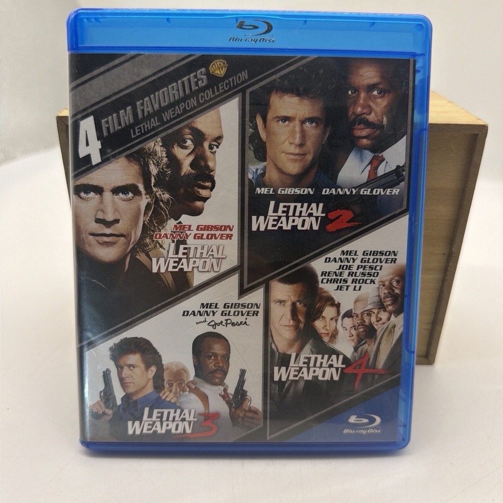 4 Film Favorites Lethal Weapon 1-4 Blu-ray Collection Mel Gibson Danny Glover